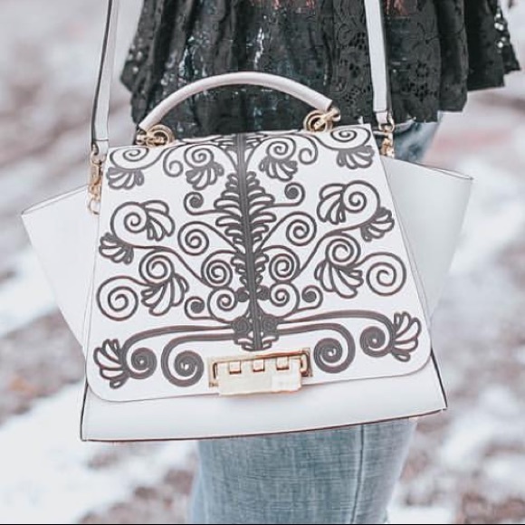 Zac Posen Handbags - Zac Posen Black, Cream & Gold Satchel